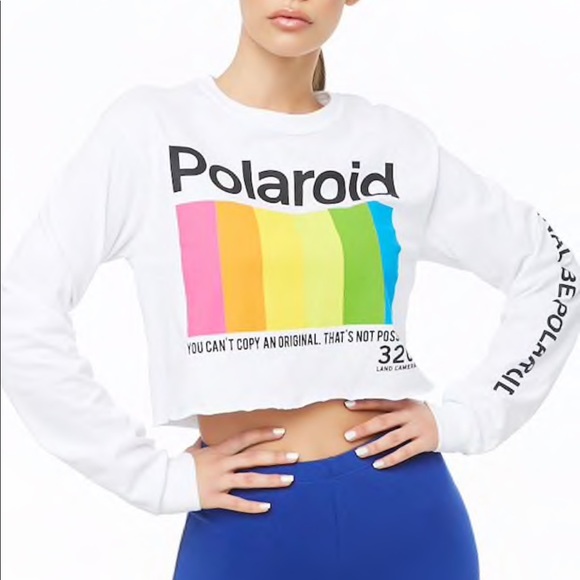 polaroid crop top long sleeve